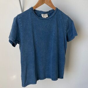 Sezane Conrad Tee in Distressed Blue